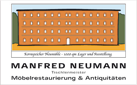 <span style="font-weight: bold">Logo für Tischlermeister Manfred Neumann</span><br />Entwurf auf Grundlage des Firmensitzes im Kornspeicher Neumühle <br /> 