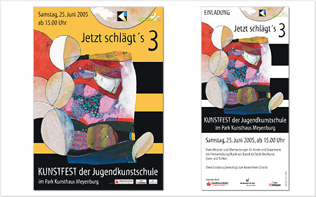 <span style="font-weight: bold">3. Kunstfest der Jugendkunstschule Nordhausen</span><br />Plakat und Einladung<br />Entwurf: Tomas Kerwitz, Motiv: Johanna Kerwitz